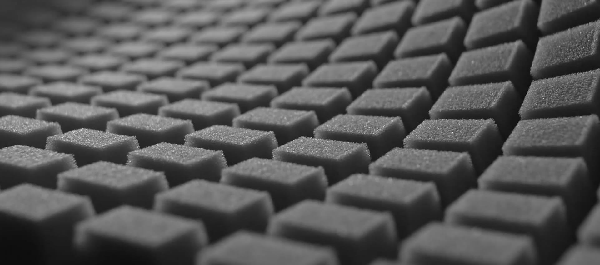 Precision-cut convoluted foam profile from the IPS production floor