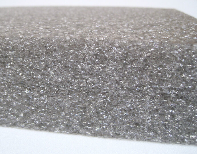 Closed-cell polyethylene foam plank cross-section